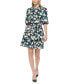 Фото #1 товара Women's Printed Tiered A-Line Dress
