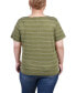 Фото #2 товара Plus Size Short Sleeve Tie Front Top