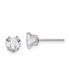 ფოტო #1 პროდუქტის Stainless Steel Polished Heart CZ Stud Earrings