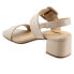 Trotters Laila T2222-112 Womens Beige Leather Heeled Sandals Shoes