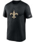 Фото #3 товара Men's Black New Orleans Saints Logo Essential Legend Performance T-shirt