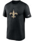 Men's Black New Orleans Saints Logo Essential Legend Performance T-shirt