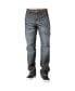ფოტო #1 პროდუქტის Men's Relaxed Straight Premium Jeans Vintage-like Whisker Ripped & Repaired