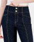 Фото #6 товара Джинсы Tinseltown раздельный швы для подростков супер высокой посадки и широкие брюки, созданные для Macy's.