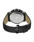 ფოტო #4 პროდუქტის Men's Saxon Diamond (1/6 ct.t.w.) Black Ion-Plated Stainless Steel Watch