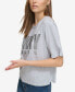 Фото #3 товара Women's Crewneck Embellished-Logo T-Shirt