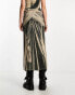 COLLUSION drape print maxi skirt co-ord in multi