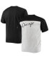 Фото #4 товара Men's Black, Heathered Gray Chicago White Sox Big and Tall Colorblock T-shirt