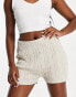 Фото #1 товара Aeropostale a87 cable knit shorts co-ord in ecru