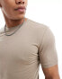 Фото #2 товара New Look muscle fit t-shirt in dark khaki