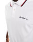 Ben Sherman twin tipped polo in white