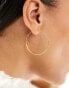 Kingsley Ryan gold plated 40mm hoop earrings in gold