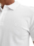 Jack & Jones Essentials slim fit pique logo polo in white M - фото #5