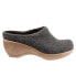 Фото #1 товара Softwalk Madison S2056-056 Womens Gray Leather Slip On Clog Sandals Shoes 11