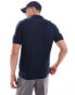 GANT shield logo embroid structured cotton knit polo in navy Синий, S - 46 - фото #2