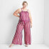 Women's Striped Wide Leg Sweater Pants - Future Collective with Jenny K. Lopez