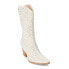 Фото #4 товара COCONUTS by Matisse Twain Studded Zippered Pointed Toe Womens Off White Casual