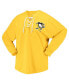 ფოტო #3 პროდუქტის Women's Gold Pittsburgh Penguins Spirit Lace-Up V-Neck Long Sleeve Jersey T-shirt