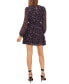 ფოტო #4 პროდუქტის Women's Long-Sleeve Tiered Mini Dress