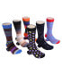 ფოტო #2 პროდუქტის Men's Bold Designer Dress Socks 6 Pack