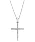 ფოტო #1 პროდუქტის Diamond Cross 18" Pendant Necklace (1/4 ct. t.w.)