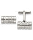 Фото #1 товара Stainless Steel Polished Grooved Cylinder Cufflinks