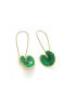 ფოტო #1 პროდუქტის Women's Green Lotus Leaf Drop Earrings