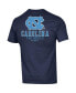 Фото #7 товара Men's Navy North Carolina Tar Heels Stack 2-Hit T-shirt