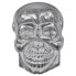 Deko Skull Wandskulptur Silber 42x30cm