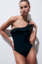 Фото #2 товара Padded-cup One-shoulder Swimsuit