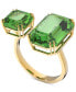 ფოტო #1 პროდუქტის Gold-Tone Green Octagon Crystal Cocktail Ring