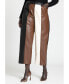 Фото #3 товара Plus Size Colorblocked Faux Leather Pant