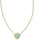 Фото #1 товара 14k Gold-Plated Stone Shell 19" Pendant Necklace