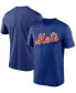 ფოტო #1 პროდუქტის Men's Royal New York Mets Wordmark Legend T-shirt