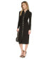 ფოტო #4 პროდუქტის Women's Faux-Leather Trim Midi Dress