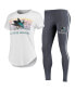 ფოტო #1 პროდუქტის Women's White, Charcoal San Jose Sharks Sonata T-shirt and Leggings Set