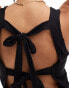 Фото #3 товара ONLY mini dress with back bow detail in black