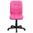Фото #3 товара Mid-Back Pink Quilted Vinyl Swivel Task Chair
