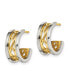 ფოტო #2 პროდუქტის Stainless Steel Polished Yellow IP-plated Hoop Earrings
