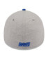 ფოტო #2 პროდუქტის Men's Heather Gray, Royal New York Giants Striped 39THIRTY Flex Hat