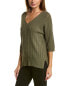 Joseph Ribkoff Drop-Stitch Stripe Sweater Women's Green Xs - фото #1