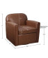 Archer 30.5" Wide Faux Leather 360 Degree Swivel Arm Chair