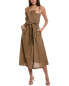 Фото #1 товара Alpha Studio Asymmetrical Maxi Dress Women's Brown 44