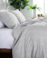 Dhara 3 Piece Textured Duvet Cover and Sham Set, Full/Queen