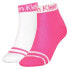 CALVIN KLEIN Logo Welt Quarter short socks 2 pairs