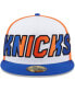 Фото #3 товара Men's White, Blue New York Knicks Back Half 9FIFTY Fitted Hat