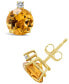 Citrine (3-5/8 ct. t.w.) and Diamond Accent Stud Earrings in 14K Yellow Gold