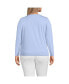 ფოტო #2 პროდუქტის Plus Size Relaxed Supima Cotton Long Sleeve V-Neck T-Shirt