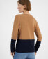 ფოტო #2 პროდუქტის Women's V-Neck Long-Sleeve Cotton Argyle Sweater