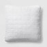 Euro Heavyweight Linen Blend Quilt Pillow Sham White - Casaluna